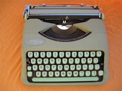 Hermes Baby Mint Green Portable Typewriter (1950s)